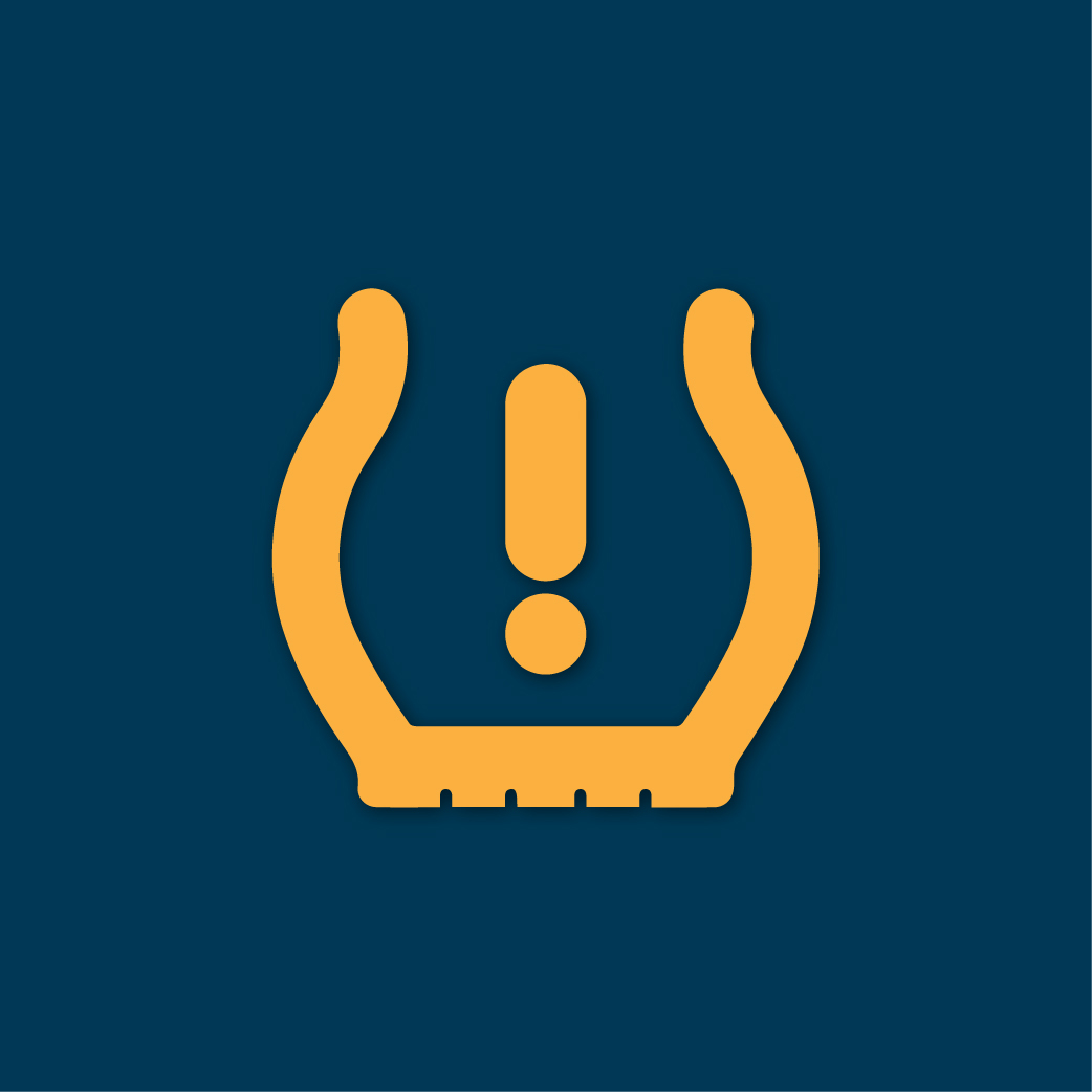 Dæktryk advarselslampe i bilen